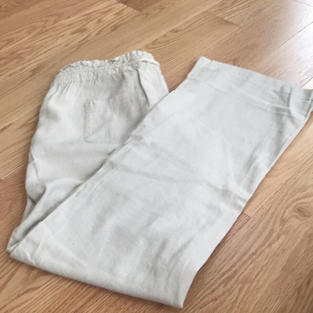 New! Roxy XS tan linen /cotton pants. - Picture 9 of 10